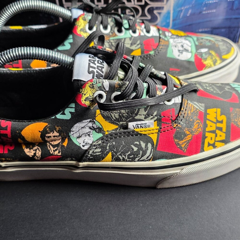 VANS Star Wars Casual Loafers in VANS Style with Comic Style Print - Picture 3 of 8